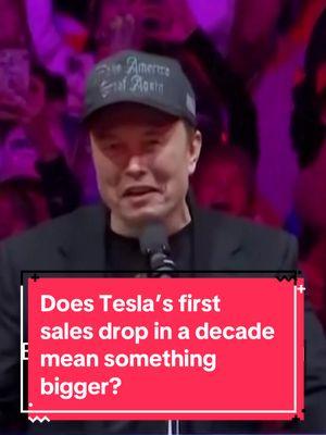 #Tesla's annual #vehicle sales dropped for the first time in more than a decade. On this special episode of the #Elon, Inc. podcast, we discuss what these results could mean for the company's future and whether #Musk's closeness with Trump plays a role. #tech #cars #EVs #ElonMusk #business