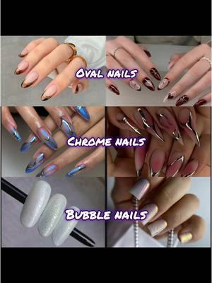 What trends do you think 2025 will bring? 🧐 #fyp #2025trends #nailtrends #bubblenails #chromenails #ovalnails #natural #nailart #nailtech 