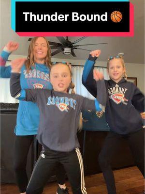 Let’s gooooo! 🏀💙 #thunder #thundernation #okc #okcthunder #okcthunderbasketball #okcbasketball #thunderup #thunderup⚡️ #family #apt #aptdance #trend #daughters #mommydaughter #thursday 