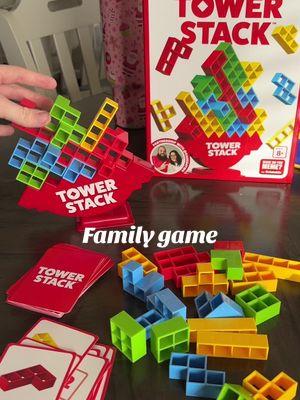 A fun game to play if you don’t wanna think and you just want to have fun  #familygame #2playergames #towerstack 