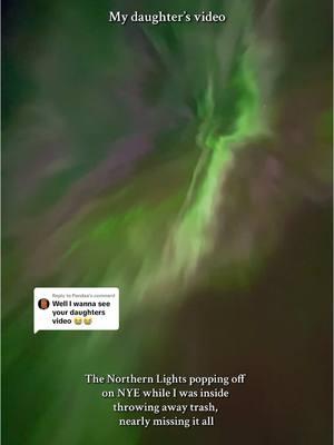 Replying to @Pandaa Her’s and my friend’s videos are 🤯🤯 A truly magical experience #northernlights #auroraborealis #alaska #NYE 