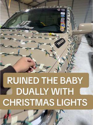 RIP to the paint on the Baby Dually😭 #JgCollection #BabyDually #DroppedTrucks #ChristmasLights #DroppedRam #DodgeRam #ForYouPage #Trending #ParaTi #Explore #Fyp #JgCollectionGarage 