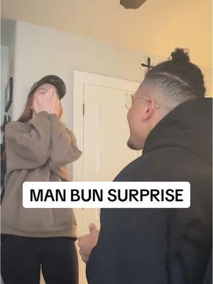 new year, new hair??? 🤪#husbandwife #surprise #manbun #arkansas #lol #jayandchan #couple #couplecomedy #coupleprank #prank #trend 