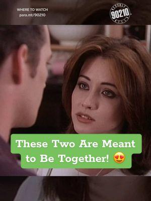 These two are meant to be together! 😍 #beverlyhills90210 | Now Streaming on Paramount+ #90s #tv #90skids #90210 #90sfashion #90sstyle #beverlyhills #losangeles 