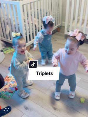 My three little bunnies #hoplittlebunnies #hoplittlebunnyhophophop #tiktok #viral #babytriplets #newbornvsnow #timeflies #bigfamily #trillizas #trillizos #triplets #tripletsgirls #girls #babygirls #toddler #toddlers 