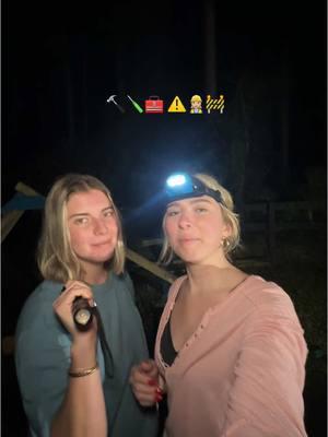 being the sons our dad wished we were 🔨🪛🧰 ⚠️👷🏼‍♀️🚧 #productivity #demolition #oddjobs #homeforthrholidays #deconstruct #houseprojects #headlamp #girlsinconstruction 