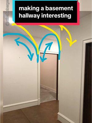 What are other ways to make a hallway interesting? #basement #basementreno #basementremodel 