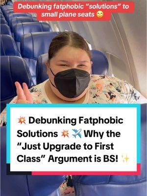 🤬 Want to fight fatphobia with me?⁣  Donate to my GoFundMe and sign the petition to support the Fat Equality Bill of Rights and the Fat Accessibility Act! 💥 Link in bio to donate and sign the petition! ✊⁣ ⁣ Let’s break down these fatphobic “solutions” once and for all: ⁣ ❌ Lose weight⁣ ❌ Upgrade to first class⁣ ❌ Don’t fly⁣ ❌ Flying isn’t a right, it’s a privilege⁣ ❌ I pay extra for luggage, so fat people should too⁣ ⁣ These aren’t solutions, they’re excuses to keep fat people from having equal access and rights. 🚫 It’s time to stop treating fat people like we don’t deserve the same dignity and respect. ✊⁣ ⁣ I’m fighting for fat justice, body equality, and accessibility for all! Let’s make the world more inclusive and stop letting corporations and society get away with fatphobia. 🛑⁣ ⁣ Donate and sign to help push for the change we need to see! 🔥⁣ •⁣ •⁣ •⁣ #FatEquality #FatAccessibilityAct #BodyJustice #FightFatphobia #Donate #EqualityForAll #FearlessFatAdvocacy #FatEqualityBillOfRights #PlusSizeTravel #BodyEqualityInTravel #FlyingWhileFat #FlyingWhilePlusSize #GoFundMe #SignThePetition #PlusSizeTravelBlogger #FatActivist #Fyp 