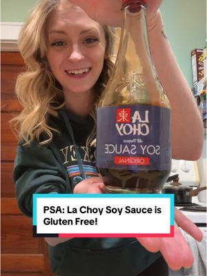 Are you gluten free and been missing some soy sauce in your life? PSA: La Choy Soy Sauce is gluten free! It actually tastes like soy sauce (coconut aminos and Tamri don’t cut it for me) and is safe for those of us avoiding gluten! Thanks for being inclusive La Choy! (Not sponsored, just wanted to share this PSA!) #glutenfree #soysauce #glutenfreesoysauce #celiac #celiacdisease #lachoy #gluten #abbysglutenfree #glutenfreefood #glutenfreelife #fyp 