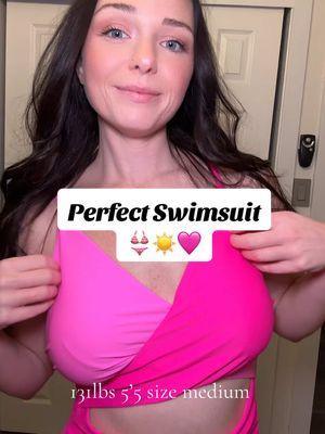 The PERFECT 🩷P I N K🩷 swimsuit!  Wearing a size M, but I think I can wear a small in this style. The tummy area was a little big. I have a bikini from them and a M was perfection. If you have any questions, happy to help!  @BloomingJelly_Official  _________________________ #swim#swimwear#swimsuit#barbiepink#bikini#tummycontrol#Summer#bloomingjelly#tiktokshopyearendsale#tiktokshopnewyearnewaura 