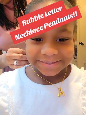 Bubble Letter Necklace are perfect for our Little ones!! #bubbleletters #letternecklace #letternecklacependant #letterpendant #jewlery #jewelrytiktok  #necklacestack #necklace 