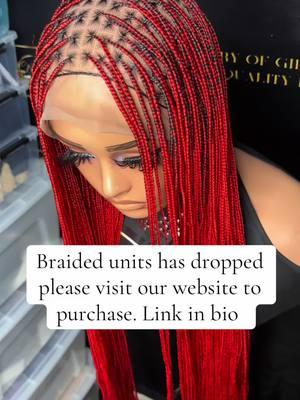 Www.giftedgalorebundlesandmore.com                                             All units are hand made right out of Nigeria 🇳🇬 !!!!! Top notch braided units ! And they all are full lace Yall know I drops nothing but the BESTTTTT #braidwigs #fyp #fypシ゚viral #fyppppppppppppppppppppppp #braidedwigs #glueless #fulllace #fulllacewig 