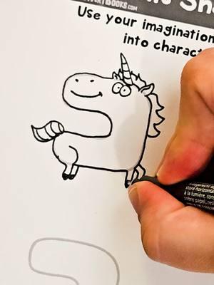 Watch as I turn this shape into a unicorn #shapedrawingchallenge #drawing #drawwithme #howtodraw #activitybook #art #artist #arttimelapse #drawingtutorial #unicorn #unicorns #drawingchallenge 