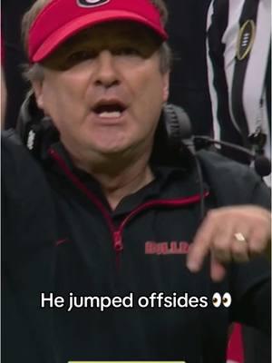 #KirbySmart knew they messed up 😬 #georgia #offsides #cfb #cfbpostseason 