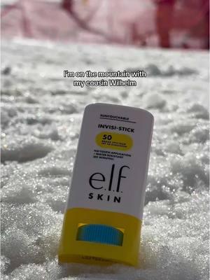 no SPF on the slopes = no steez #elfSKIN #eyeslipsface #InvisiStickSPF50 #skilift #skincare #spf 