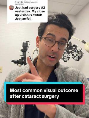 Replying to @Granny Jace Most common visual outcome after cataract surgery #cataract #cataractsurgery #cataracts #cataractsurgerycounselling #cataractsurgerycounselling #cataractawareness #cataractsurgeon #cataracta #cataracts_awareness #eyesurgery #eyesurgery_recovery #eyecare #eyecareforyou #eyehealth #eyehealthmatters #eyehealthawareness #eyehealthcare #eyedoctor #eyesurgeon #drboparai #corneacare 