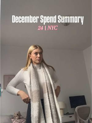 December Spend Summary🌟 #femalefinance #genzfinance #financialliteracy #financesinyour20s #financialtransparency #nycliving #nycbudgeting 