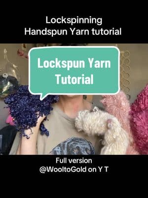 Lock spun yarn tutorial for everyone asking for help with their locks! Check out the full version for more detail 💜 #handspunyarn #fyp #fiberart #tutorial #foryoupage #yarn 