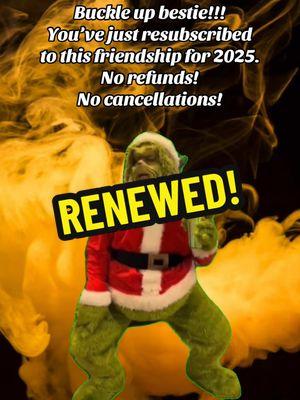 Your friendship has been renewed 😏 #Friendship #Renewed #Bestie❤️ #NoRefunds #YoureStuckWithMe 