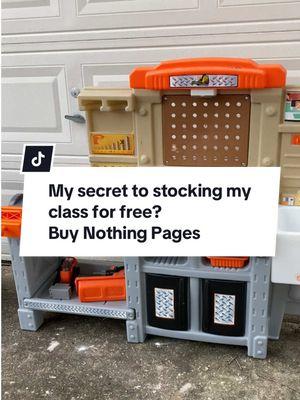 Teachers, this is your sign to join a Buy Nothing Facebook page! 💡 They’re absolute goldmines for classroom supplies—books, toys, and even big-ticket items. I just snagged a free tool bench for my construction unit, and I don’t feel guilty about it because that’s what these pages are all about! Helping each other out. 🛠️✨ Who else has scored classroom treasures this way? #TeachersOfTikTok #BuyNothingProject #ClassroomHacks #TeacherLife #PreKTeacher #ClassroomInspo #FreeClassroomSupplies #TeacherTips #EarlyChildhoodEducation #TeachingOnABudget #TeacherTreasureHunt #EducationMatters #ConstructionUnit #TeacherCommunity