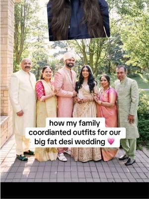 The families outfits looked SO good at each of our events & this is how we did it! #familyweddingoutfits #weddingcolorscheme #indianwedding #familycoordinatedoutfits #desitiktok #bridallehenga #indianlehenga #weddingoutfit #desibride 