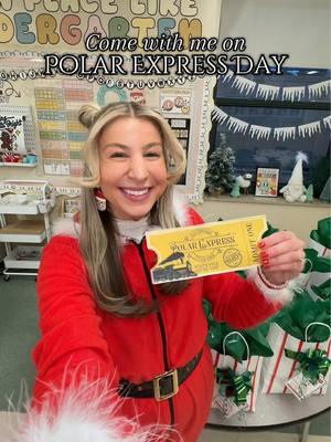 All aboard! 🚂🎁❤️ Well, ya comin’?! ✨❄️ #teachersoftiktok #polarexpress #christmas 