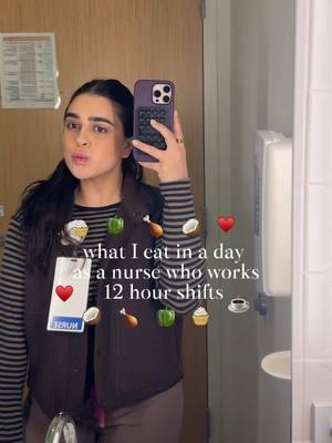 Balanced & realistic what I eat in a day when working a 12 hour shift!! 🥥☕️🫑🍗♥️🧁 #whatieatinaday #nurse #nursemeals #nursemealprep #12hourshift #shiftwork #mealideas #easymeals #healthylifestyle #healthymeals #animalbased #healthyandrealistic #nursetok #nursesoftiktok