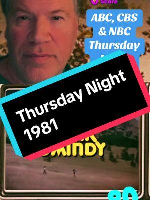 A sample of the ABC, CBS and NBC Thursday night lineup in the fall of 1981. #greenscreenvideo #80stv #1980s #80s #80stvshows 