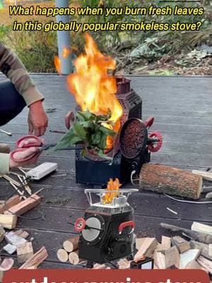 What happens when you burn fresh leaves in this world-famous smokeless stove?#woodstove #Camping #outdoorcooking #factory #Distributor #campingstove #cookingstove 