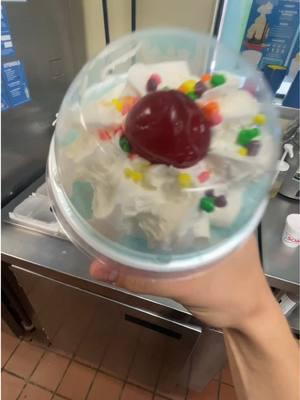 Blue Raspberry Lime Cream Slush With Nerds 🍋‍🟩🥶#foryoupage #papasfreezeria #icecream #drivethru #milkshake #sonic #fyp #pov #fypシ゚viral 