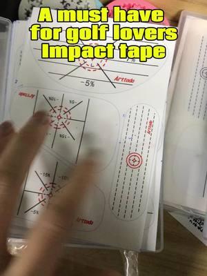 Golf impact tape provides timely feedback on ball deviation problems#golfswing #golftrainingaids #golfaccessories #golftiktok #golftips #arttodogolf 