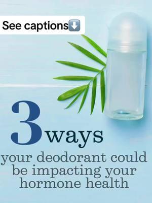 PSA: Your deodorant might be impacting your hormones! Don't belive us Check this out 👇
 
 👉 Endocrine Disruptors: Many conventional deodorants contain chemicals like parabens and phthalates, which are known endocrine disruptors. These compounds can mimic hormones in the body, potentially throwing off natural hormone levels over time.
 
 👉 Aluminum Compounds: Antiperspirants often use aluminum to block sweat. While this may keep you dry, aluminum can accumulate in the body and has been linked to hormone imbalance—particularly affecting estrogen pathways.
 
 👉 Fragrances and Synthetic Chemicals: The artificial fragrances in many deodorants can contain hundreds of unlisted chemicals, including some that may interfere with hormone production, particularly cortisol and thyroid hormones.
 
 Switching to a more natural deodorant free of these chemicals can help reduce potential hormone disruption. 🌿 Your body (and hormones!) will thank you!  🤙Hit the follow for more practical hormone balancing advise. #endocrinedisruptingchemicals #hormones #women #toxins #holistichealth #wellness  #womenempowerment #makethechange #telsonhealth  