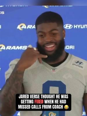 The #rookie was actually being notified that he was selected to the #ProBowl team 👏 (via @Los Angeles Rams) #NFL #JaredVerse 