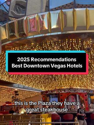 I am officially wrapping up an entire year of seeing shows, dining in the best and worst restaurants, staying in the dirtiest and cleanest hotels in Las Vegas. Here are recommendations for your 2025 travel itinerary. Everyone looks to get the most “bang for their buck” on a vacation stay.  Here are my top three Downtown “Old Vegas” Fremont Street Hotel recommendations, one for each price point. Plaza is inexpensive, fun and has a great location. Golden Nugget is a solid middle of the road choice with extra amenities like a full spa and shark filled swimming pool, along with comfortable rooms at an affordable price point. Circa is the only true luxury stay Downtown and is the newest & nicest resort in that part of the city. Add these to your list of clean, fun hotels and places locals should consider for a staycation. #vegas #lasvegas #vegasstarfish #bestofvegas #vegaslocal #wheretogoinvegas #downtownlasvegas #fremontstreetexperience #dtlv #oldvegas 