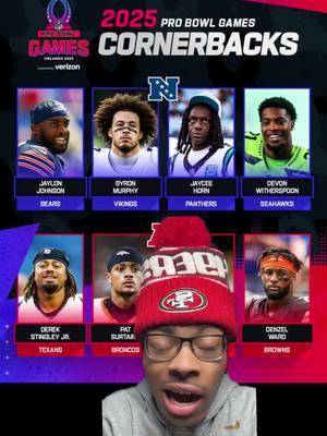 NFL Probowl roster 2025 PART 3 #jaylonjohnson #byronmurphy #jayceehorn #devonwitherspoon #derekstingley #patsurtain #marlonhumphrey #denzelward #fredwarner #zackbaun #roquansmith #zairefranklin #nfl #nflfootball #nflprobowl #ProBowl #probowl2025 #f #fyp #blowthisup #cutoffnate #cutoffnateyt 