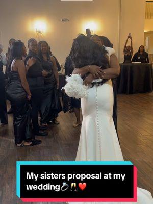 Anything for my dawg! My sister is and will forever be my day one!! Sharing this moment with her on our big day was nothing short of easy!! Even more exciting that you guy’s son was able to witness this moment (even though he’s a baby) lol I love you and can’t wait to start wedding planning with you! Cheers 🥂 #Fiancecheck #newyear #2025 #proposalvideo #lovestory #marryme #couple #weddingproposal #engagement #foryou #viral #couplegoals #happynewyear #foryoupage #surpriseproposal #sisterlove #solitarediamond #radiantcut #proposalatweddings #shesaidyes #engaged 