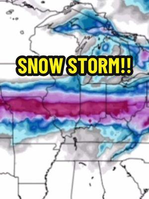 BIG WINTER STORM ❄️ For Ohio valley into next week. Many areas could easily see over a foot of snow. Just south of of the snow line into parts of Kentucky could see a quarter inch of ice! Heavy impacts to the next work week likely. #winterstorm #snow #weather #ohiosnow #snowoutlook #howmuchsnow #winter #willitsnow #upcomingsnow #snowstorm #travelimpacts #kentuckysnow #indianasnow 