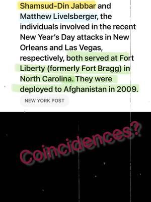 Fort Bragg PsyOps and recent activity on US soil? Coincidence? #nola #vegas #routh #psyops #fortbragg #liberty 