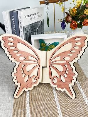 #lasercutting 10cm #basswood! #DIYa #functional and #beautiful #butterfly #bookstand to support your #daily #reading #habits with our #crealityfalcon2pro 40W! #falcon #falconlaser #crealityfalcon #woodencraft #holidayproject #diycraft #homedecor #dailyuse #readinghabits #usa_tiktok #america #laserengraving #lasercutting #laserengraver #lasercutter