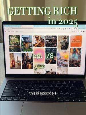 Welcome to Getting Rich in 2025 💸 Episode 1/8 is all about creating your money vision board! Did you know writing down your goals makes you 42% more likely to achieve them? 🤯 Add visualization, and you’ve got a powerful recipe for success. ✨ Step 1: Set SMART financial goals (No delulu goals—make them Specific, Measurable, Achievable, Relevant, & Time-bound!) ✨ Step 2: Create a vision board on Pinterest 🎨 Find images that bring your goals to life. ✨ Step 3: Keep it visible—on your wall, desk, or phone! 💭 What are your financial goals for 2025? Comment below & stay tuned for Episode 2! #moneytips #personalfinance  #financialfreedom #visionboard #gettingrich #2025goals #tiktokpartner #creatorsearchinsights #twentysomethingsoftiktok 