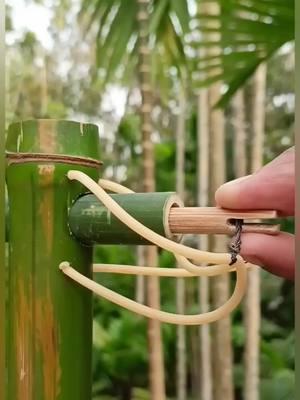 Wow Amazing Bamboo 🎍 Handmade slingshot very satisfying tools made for it so nice watch till the end #viral #foryou #bamboo #handmade #amazingtalent #tiktokviral 