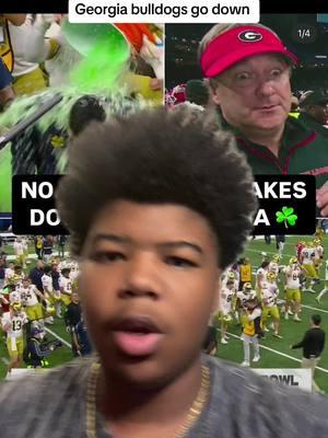 Georgia bulldogs lost to number 7 Notre dame and get eliminated from the college football playoffs #greenscreen #playoffs2024 #viral #fyp #im23shots #cfb #cfb25 #ugafootball #georgiabulldogs #notredame 