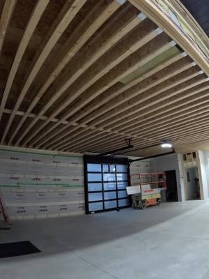 Trusscore ceiling looks good! #ceoofconstruction #trusscore #shop #ceiling 