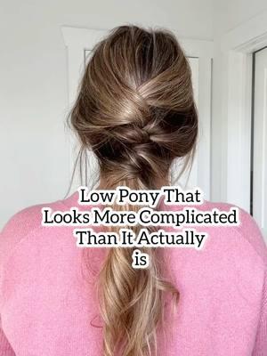 Like ponytail that looks more complicated than it actually is!  - #lowpony #ponytailtutorial #ponytailhairstyle #ponytailtutorial #hairhack #ponytailhack 