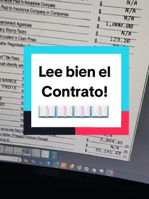 Bien importante ver los contratos #autobroker #latinosusa #fy #hispanosenusa #comprarauto 