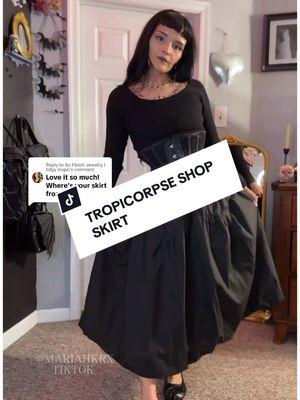 Replying to @So Fletch Jewelry | Edgy inspo  this is the Soot skirt from @Tropicorpseshop & I’m obsessed 🖤 #OOTD #outfitinspo #goth #gothgirl #moderngoth #gothfashion #softgoth #gothtok #alttiktok #gothstyle  #alternativefashion #altstyle #darkfashion #outfits #darkfashion #fitcheck #fyp #foryou #fyfy #fypp