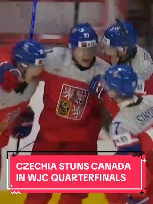 CZECHIA ELIMINATES TEAM CANADA ON THEIR OWN HOME SOIL WITH A NUKE ON THE POWER PLAY 😱 (via @TSN) #hockey #czechia #hockeytok #canada