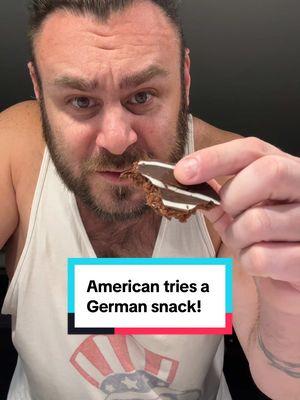 American tries a German snack! #german #germany #germanfood #foodreview #snack #chocolate #puks #review #snackreview #fyp @EuropeCrate 