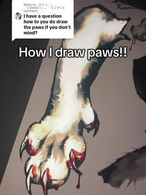 Replying to @…が♪♤・。「☆Iconic☆」。・♧♪が…  Simple paw tutorial to the best of my ability 😢 - - - - - - - - - - - - - #digitalart #artist #ocartist #furryart #warriorcats #procreate #arttutorial #drawingtutorial #