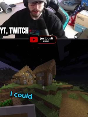 He's on a WHATT!?!?!?!?! #irl #justcosti #twitchstreamer #youtube #Minecraft #nevergonnagiveyouup